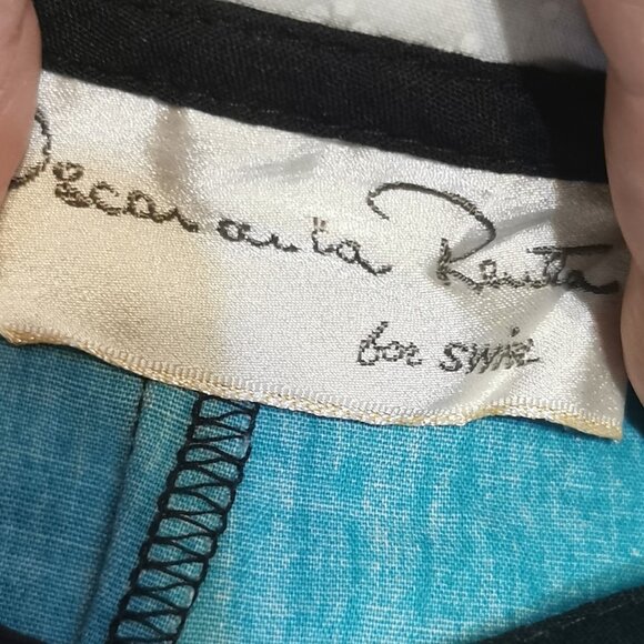 Vintage Oscar de la renta cotton blend striped dress size S 0061 - Picture 4 of 6